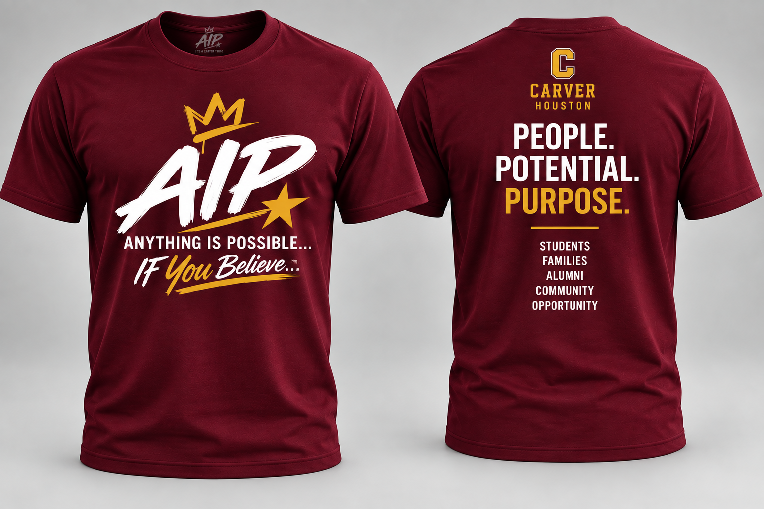Carver AIP — Wear the Message Tee